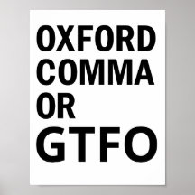Oxford CommaまたはGTFO