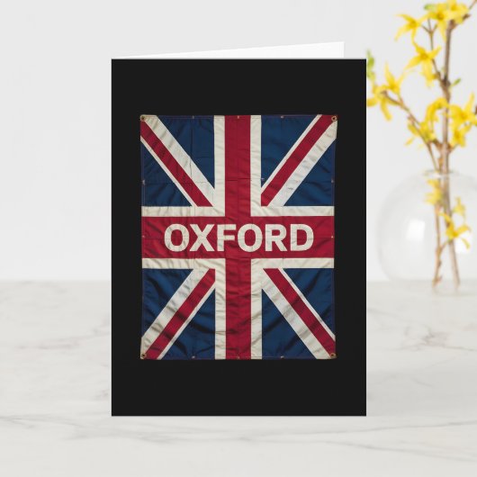 Oxford England Britain Uk History Vacation Souveni カード (黄色い花)