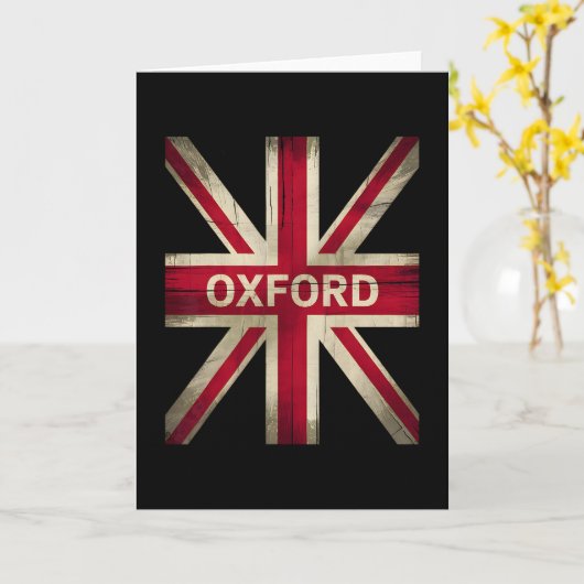 Oxford England Britain Uk History Vacation Souveni カード (黄色い花)