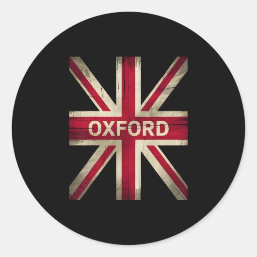 Oxford England Britain Uk History Vacation Souveni ラウンドシール (正面)