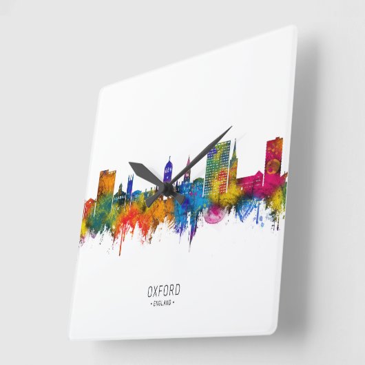 Oxford England Skyline スクエア壁時計 (傾斜)