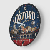 Oxford Mississippi ラージ壁時計 (傾斜)