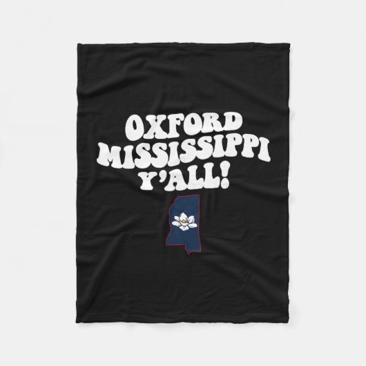 Oxford Mississippi Y'all Ms Southern Vacation  フリースブランケット (正面)