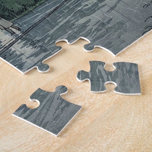 Oxford University in Rain ジグソーパズル (側面)