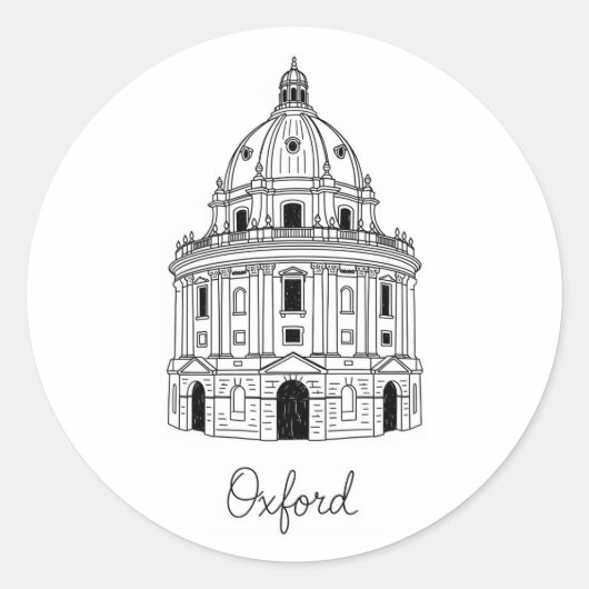 Oxford University Radcliffe Camera England Travel ラウンドシール (正面)