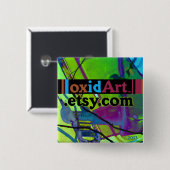 oxidArtの正方形ボタン 缶バッジ (正面&裏面)
