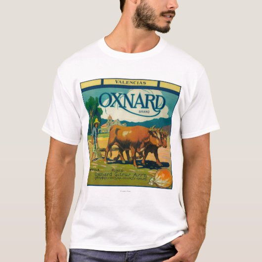 OxnardオレンジLabelOxnard、カリフォルニア Tシャツ (正面)