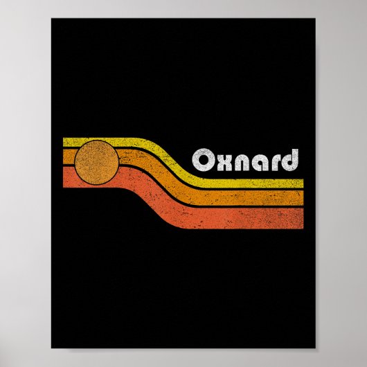 Oxnard -ヴィンテージメンズ70s 80sグラフィッククールRe ポスター (正面)