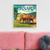 Oxnard Orange LabelOxnard（カリフォルニア州） キャンバスプリント (インサイチュ (リビング))