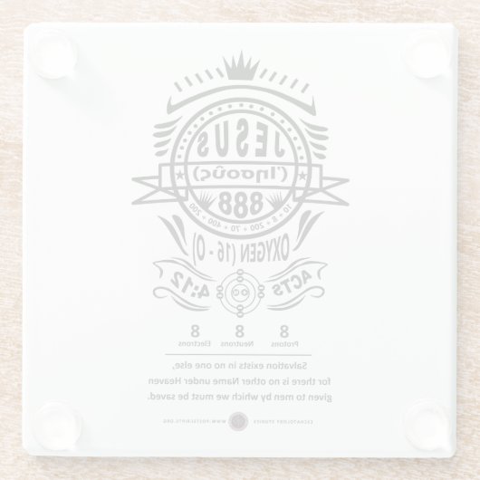 Oxygen 888 Name of Jesus  ガラスコースター (裏面)