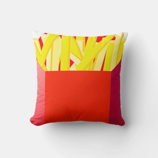 Oxygenteesのフライドポテトのアメリカ人のMoJoの枕 クッション (正面)