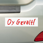 Oy Gevalt! バンパーステッカー (車上)