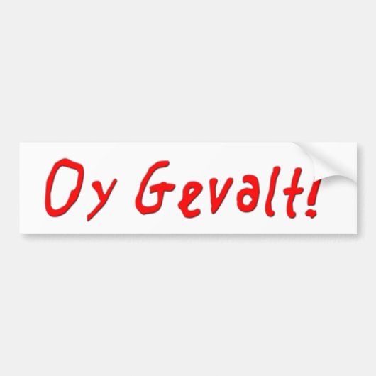Oy Gevalt! バンパーステッカー (正面)