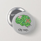 "Oy vey"のボタン 缶バッジ (正面&裏面)
