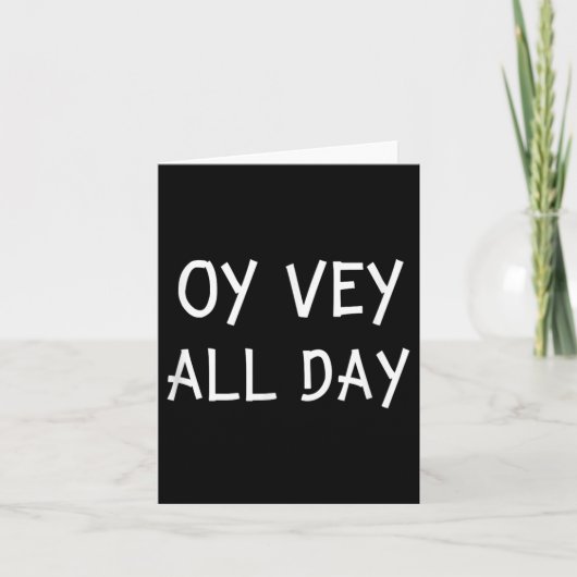 Oy Vey All Day Jewish Yiddish Quote Kosher Gym Ver カード (正面)