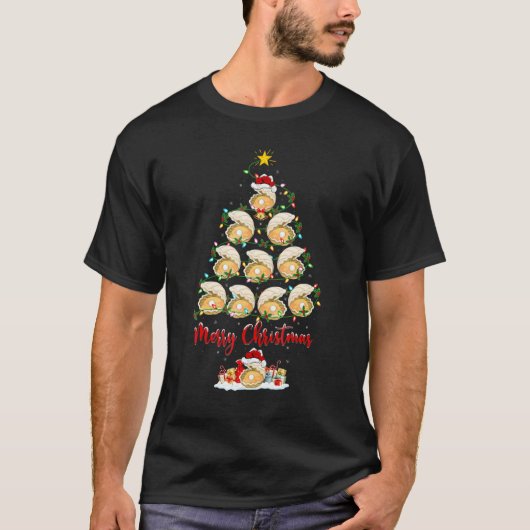 Oyster Christmas Tree Lights Santa Oyster Xmas Tシャツ (正面)