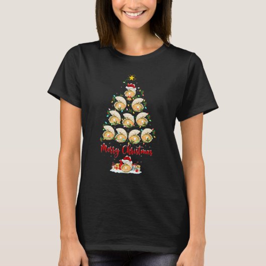 Oyster Christmas Tree Lights Santa Oyster Xmas Tシャツ (正面)