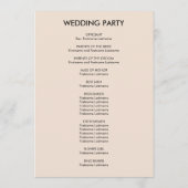 Oyster Coastal Seaside Wedding Ceremony プログラム (裏面)