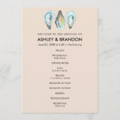 Oyster Coastal Seaside Wedding Ceremony プログラム (正面)