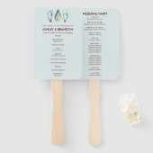 Oyster Coastal Seaside Wedding Program ハンドファン (正面&裏面)