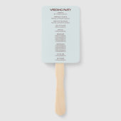 Oyster Coastal Seaside Wedding Program ハンドファン (裏面)