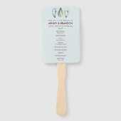 Oyster Coastal Seaside Wedding Program ハンドファン (正面)