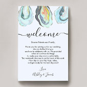 Oyster Coastal Wedding Welcome Letter & Itinerary