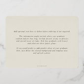 Oyster DO Asclepius卒業写真のお知らせ 箔招待状 (裏面)