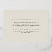 Oyster MD Caduceus卒業写真の発表 箔招待状 (裏面)