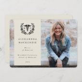 Oyster MD Doctor Caduceus+ Laurel卒業写真 案内状 (正面/裏面)