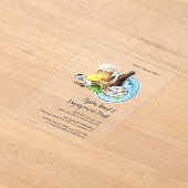 Oyster Roast and Engagement Toast Seafood Party アクリル招待状 (レイダウン)