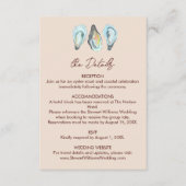 Oyster Roast Coastal Seaside Watercolor Wedding エンクロージャーカード (正面)