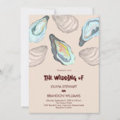 Oyster Roast Coastal Seaside Watercolor Wedding  招待状 (正面)
