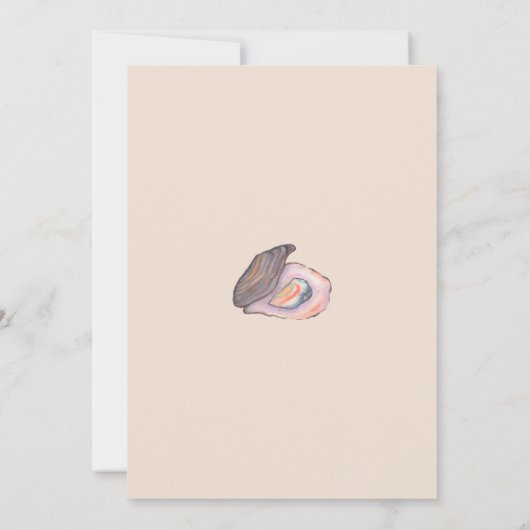 Oyster Roast Coastal Seaside Watercolor Wedding  招待状 (裏面)