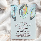 Oyster Roast Coastal Seaside Watercolor Wedding  招待状