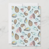 Oyster Roast Coastal Seaside Watercolor Wedding  招待状 (裏面)