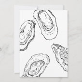 Oyster Roast Hand Draw Champagne Engagement Party 招待状 (裏面)