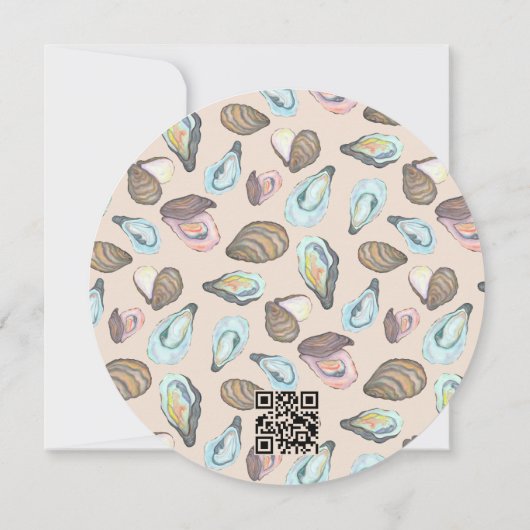 Oyster Roast Plate Wedding Save the Date 招待状 (裏面)