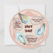 Oyster Roast Shuck Yeah Adult Birthday Party 招待状 (正面)