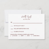 Oyster Roast Wedding Invitation, 出欠カード (正面)