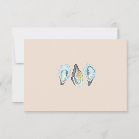 Oyster Roast Wedding Invitation, 出欠カード (裏面)
