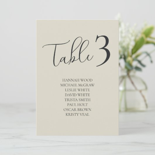 Oyster Shellsのテー結婚ブル座席表カード メニュー (スタンド正面)