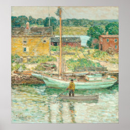 Oyster Sloop - Childe Hassam Fine Art Poster ポスター
