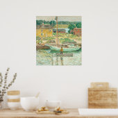 Oyster Sloop - Childe Hassam Fine Art Poster ポスター (キッチン)