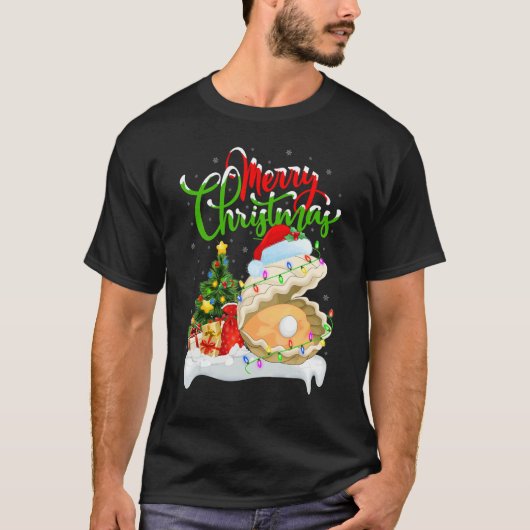 Oyster   Xmas Decorations Santa Oyster Christmas Tシャツ (正面)