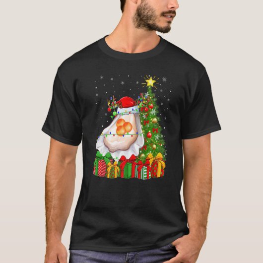 Oyster  Xmas Holiday Santa Oyster Christmas Tree Tシャツ (正面)