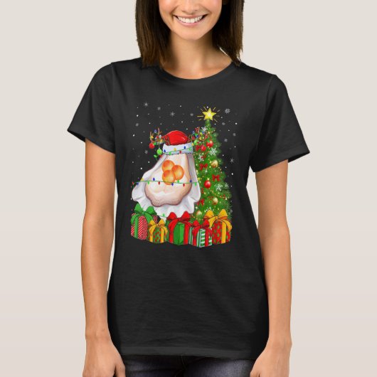 Oyster   Xmas Holiday Santa Oyster Christmas Tree Tシャツ (正面)