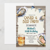 Oysters and beer party invitation 招待状 (正面/裏面)