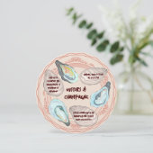 Oysters and Champagne Wedding Engagement Party 招待状 (スタンド正面)