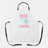 Oysters & Champagne All-Over Print Apron エプロン (正面)